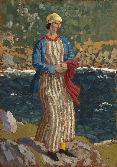 Woman by a Riverbank, John Augustus Atkinson